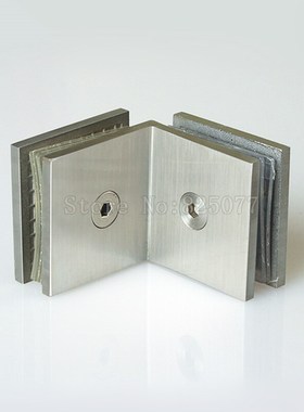 4PCS Cast 304 stainless steel 90 degree glass to glass hinge