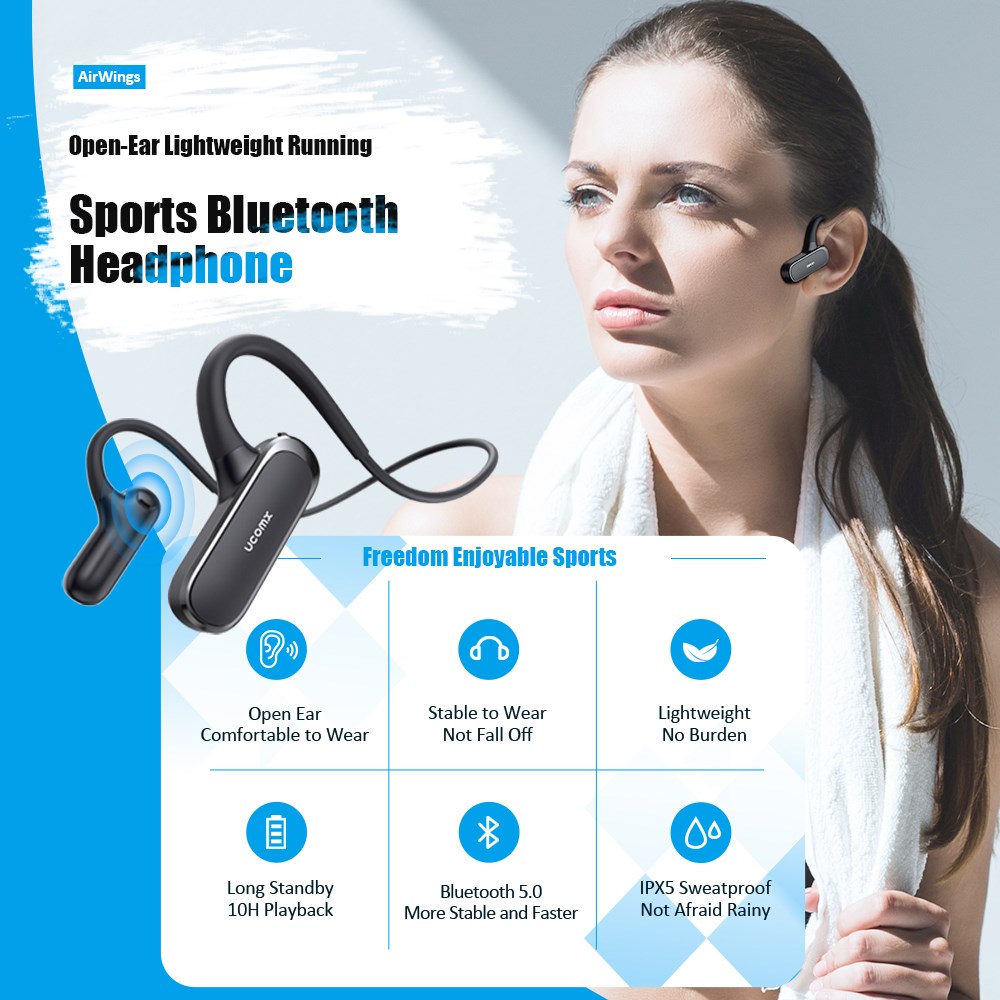 UCOMX G56 Sports Wireless Headphone Open Ear Bluetooth Earp-图0