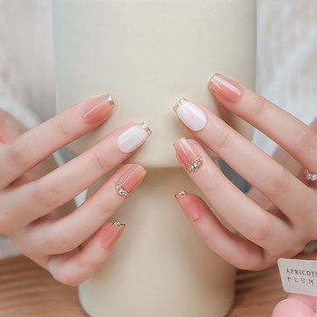 Peach Bobo Pure Desire Cool Feeling Wearing Nails 2024 Spring and Summer ເພັດສີໃໝ່ທີ່ງົດງາມ