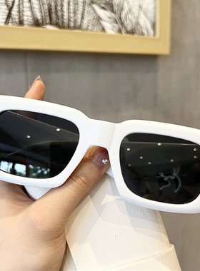 日本portney bell欧美潮流方形太阳镜女复古亮黑色简约墨镜男街