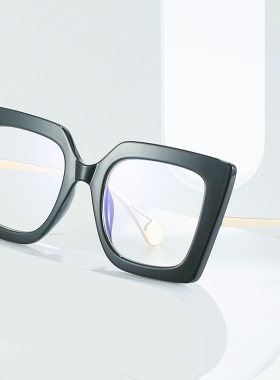 日本portney bell 光学镜pc全框架女士镜框个性方形镜框双色镜架