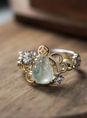 日本Portney Bell小貔貅钱币戒指复古百搭个性气质平安寓意