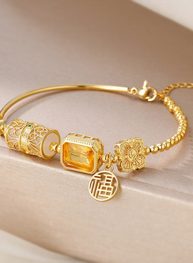 日本portney bell新款色三合六合莲华半镯半链手链龙年设计送