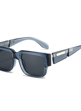 日本Portney Bell新款复古高级感方框时尚太阳眼镜独特灰蓝色