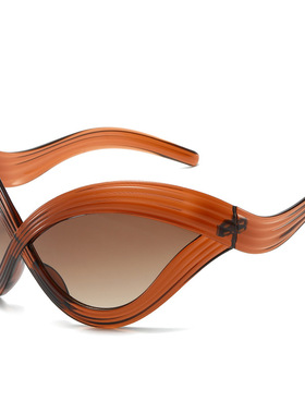 日本portney bell新款线条猫眼太阳镜 欧洲米兰时尚走秀款未来