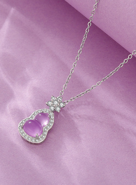 日本portney bell年新款紫色葫芦吊坠新中式高级感气质轻奢项链