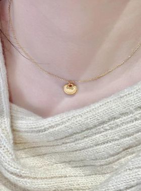 日本Portney Bell新款金色祥云小元宝吊坠可爱迷你小锁包项链