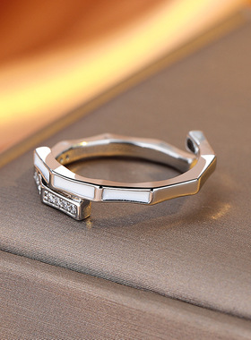 英国设计师cherry kitty竹节戒指女开口韩系小众设计感ins洋气