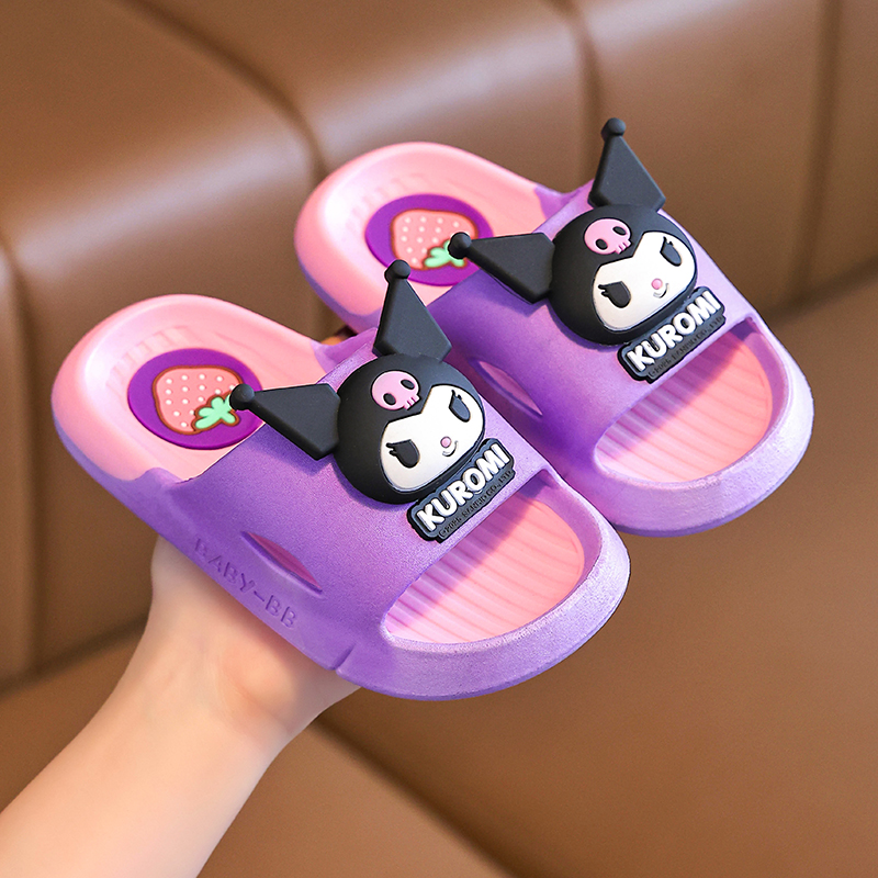 三丽鸥拖鞋儿童女孩可爱库洛米2025新款居家亲子女童拖鞋宝宝夏天