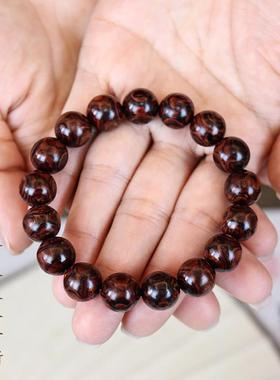 海南黄花梨海黄油梨高油密老料全对眼满鬼脸1.2男女款佛珠手串链