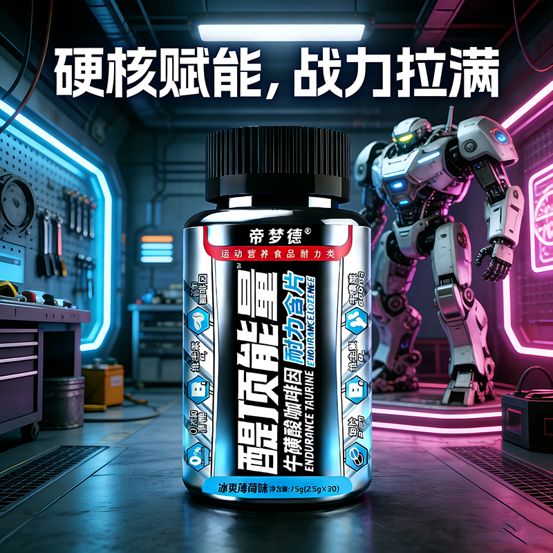 帝梦德咖啡因片学生上课学习司机开车加班熬夜电竞游戏提神含片