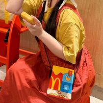 2023 new McDonalds slanted satchel cuddly goes hand in hand bag advanced senses canvas woman bag mobile phone Zero wallet