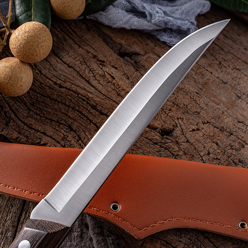 大号加长款瓜果刀切西瓜家用水果刀锋利不锈钢果档户外带鞘小刀具 - 图1