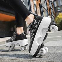 Wheel Slip Shoes walkable Shoe shoes Adult with wheels Retractable Shoes with pulley Deformed Shoes Men and women Fried Shoes