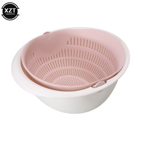 Kitchen Drain Basket Bowl Rice Washing Colander Baskets - 图1