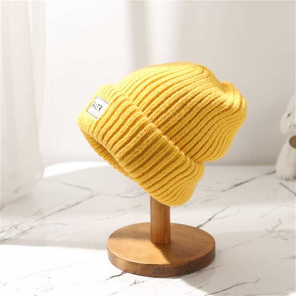 Loose Big Head Knitted Hat Women's Warm Wool Hat Satin Outdo - 图3