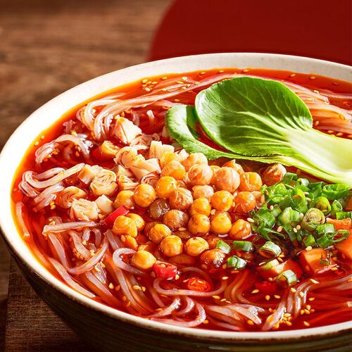 食族人酸辣粉72g桶装红薯粉重庆正宗非油炸粉丝免煮冲泡速食夜宵 - 图3