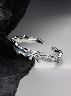 小众设计爆款手饰S925纯银肌理感