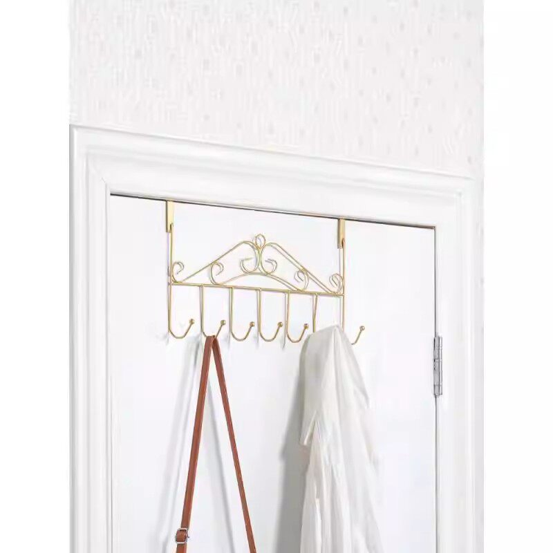 北欧风门后挂钩免打孔无痕挂衣架卧室门背后置物衣帽架卫生间挂架