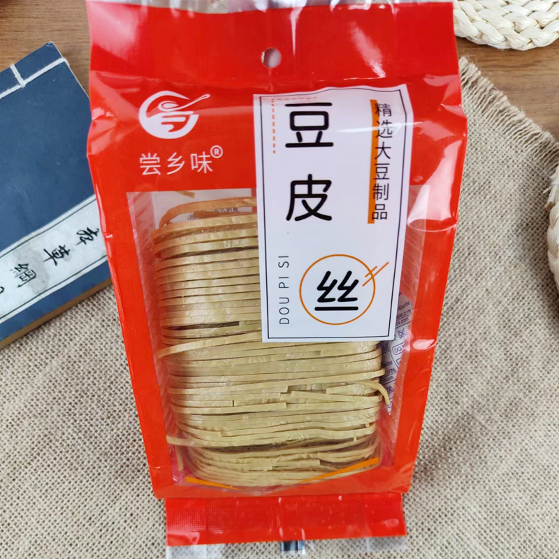 尝乡味豆皮丝200g豆腐皮腐竹干豆皮精选大豆制品凉拌炒菜火锅食材 - 图2