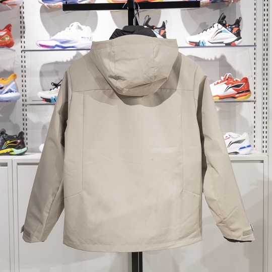 李宁可拆卸三合一风衣男2024冬季羽绒内胆轻薄风衣外套AWBU029