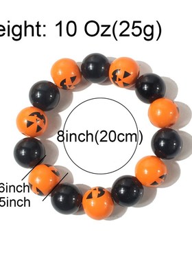 Halloween Necklace Bracelet Pumpkin Lights nk23410