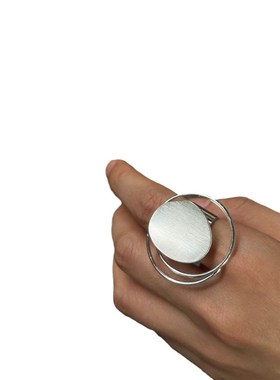European American Exaggerated Metal Ring Design Sense Unique