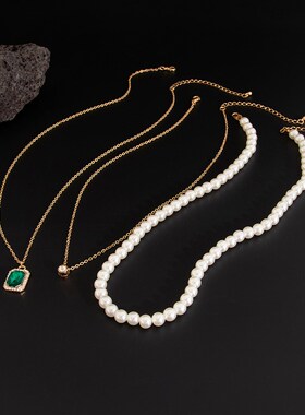 European American Gemstone Pendant Necklace Hip Hop Pearl Co