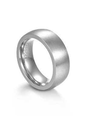8MM Simple Matte Titanium Steel Mens Ring Jewelry Hand Ornam