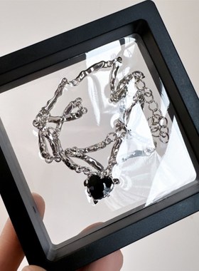 Black Heart Choker Necklace Sweet Cool Style Light Luxury So