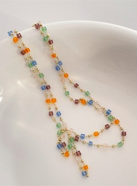 Colorful Necklace Women Fashion 2025 Ins Simple Choker Neck