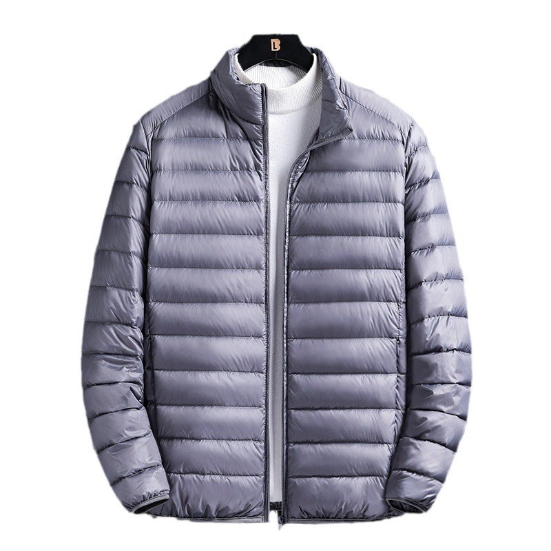 Printable Lightweight Quilted Jacket Mens Youth Short Standu - 图1