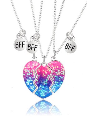 Heartbroken Love Necklace Best Friend Kids Necklace 3Piece T
