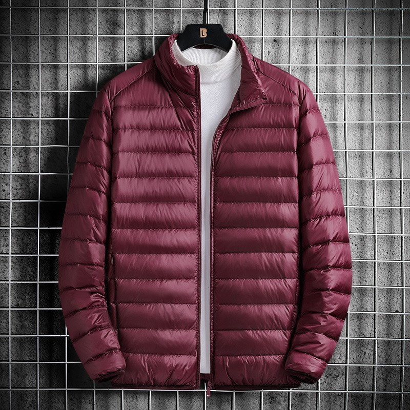 Printable Lightweight Quilted Jacket Mens Youth Short Standu - 图0