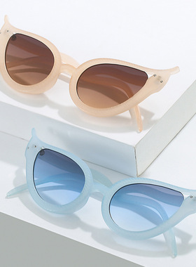 英国chrry koop猫眼灵蛇太阳镜 欧美个性蛇点钻ins嘻哈街拍墨镜