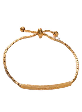 英国Chrry Koop钛钢抽拉手链韩风ins时尚金色一字字母春夏潮百搭