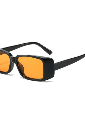 英国chrry koop新款方框太阳镜 欧美个性小框矩形炫彩拼色简约