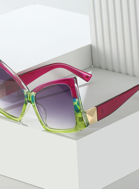 英国chrry koop新款蝴蝶结太阳镜 欧美个性嘻哈大框太阳镜搞怪