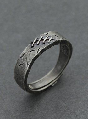 英国Chrry Koop复古原创设计《伤疤》复古戒指情侣戒指镀银学生