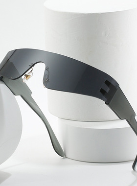 英国chrry koop无框太阳镜女士单片朋克运动太阳眼镜男士镜框