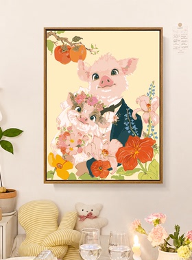 全家福diy数字油画装饰画挂画