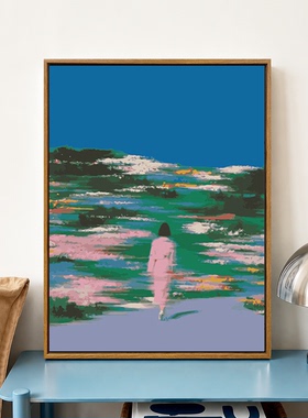 小众艺术diy数字油画装饰画挂画