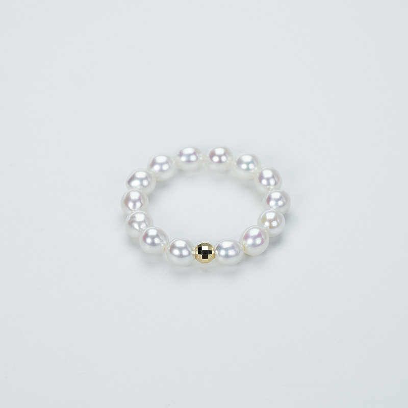 Zunding Pearl-18K freshwater pearl millet bead ring 3-4mm-ZD