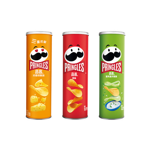 【3罐装】Pringles/品客薯片小吃休闲零食膨化食品追剧组合装3罐 - 图3