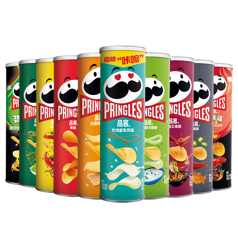 品客(pringles)膨化酸奶洋葱小零食 pringles品客食品膨化食品