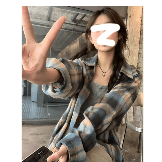 Retro-Unterhemd im lockeren, faulen Stil für Frauen im Frühherbst im neuen koreanischen Stil, lässig, einfach, langärmelig, äußeres Pendelhemd