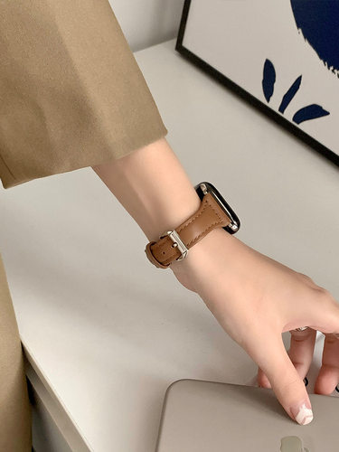 适用小米华米Amazfit GTR2E/GTR2智能手表真皮表带GTS2 GTS2E BIP腕带小米color运动版替换带三星gearS3配件 - 图1