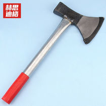 Herth Diger HSJZ-811 Full Steel Forged Wrought Iron Handle Axe Vigorous Axe chaiax chopping steel tube axe welding iron grip