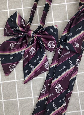 大卫之星日系JK手打领带尖角领结蝴蝶结套装DK制服领带男女可定制