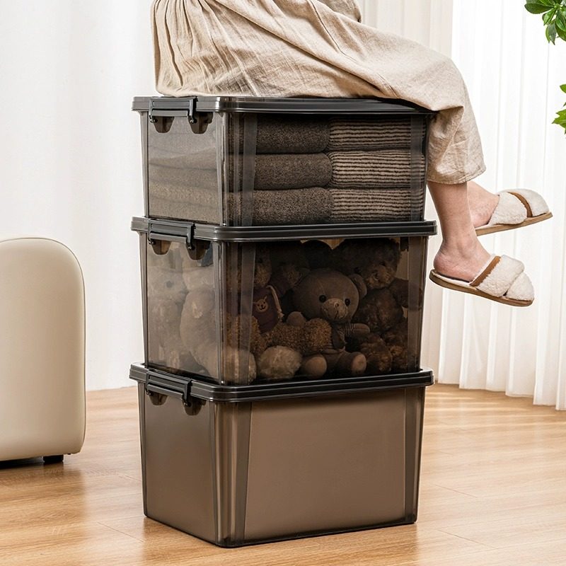 透明收纳箱家用塑料箱子大号收纳盒整理箱衣服玩具零食带盖储物盒,淘宝优惠券,粉丝福利购,淘宝优惠卷